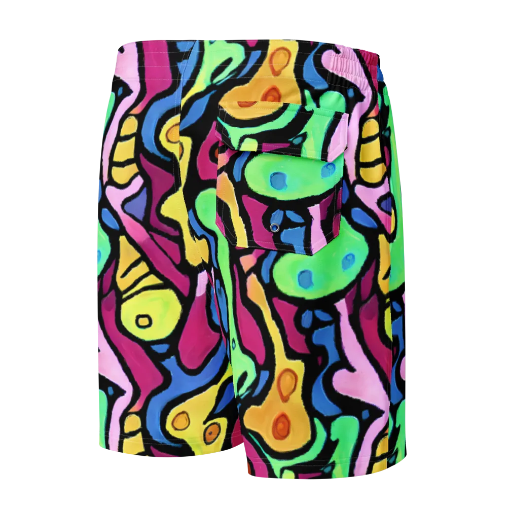 Pop Oracle on Men's Board Shorts — Back
