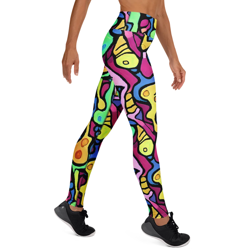 Pop Oracle on Yoga Leggings — Right