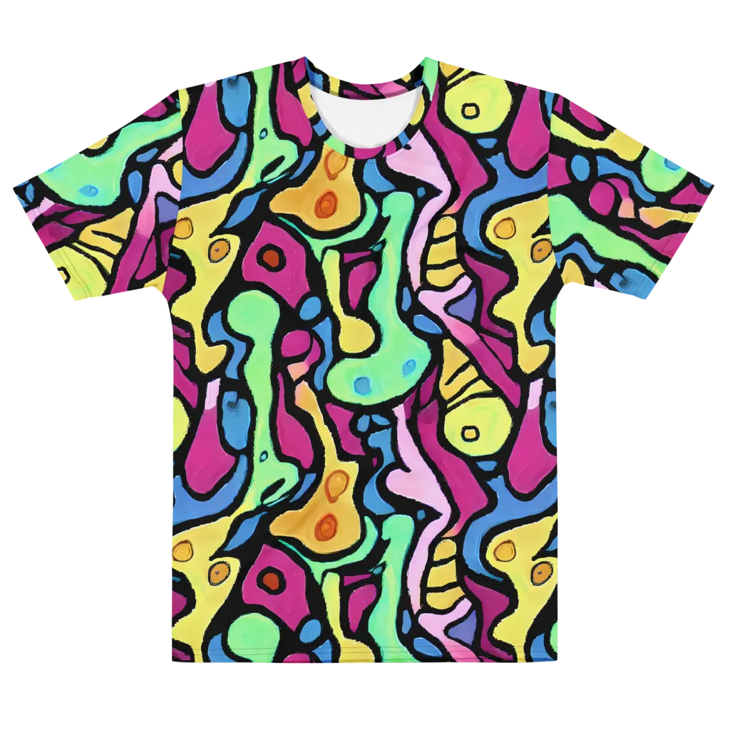 Pop Oracle on Men's Cotton Crew Neck T-Shirt — Front