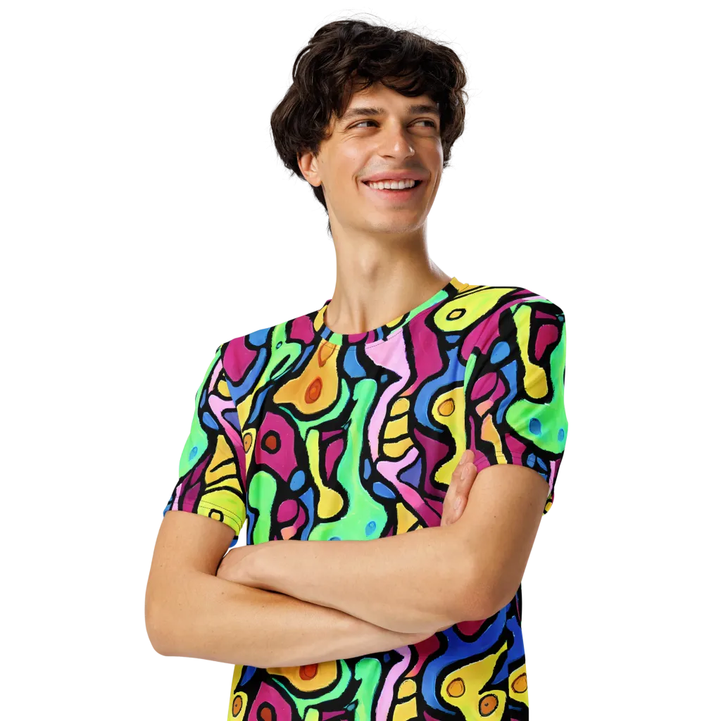 Pop Oracle on Men's Crew Neck T-Shirt — Left Front