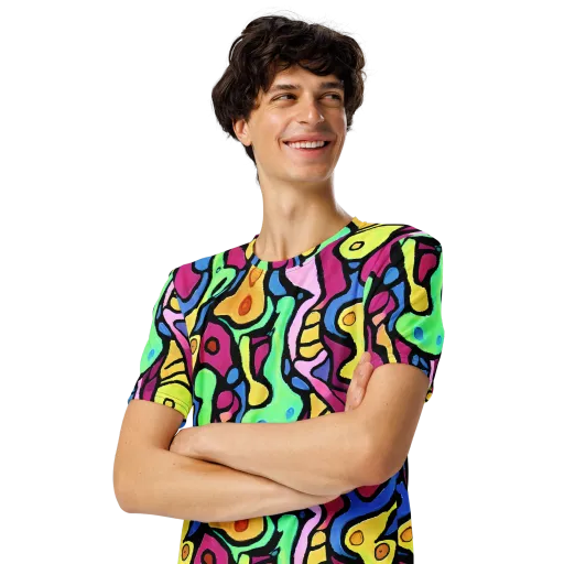 Pop Oracle on a Men's Crew Neck T-Shirt