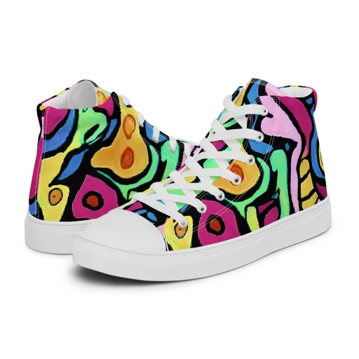Pop Oracle on a Men's High Top Canvas Shoes