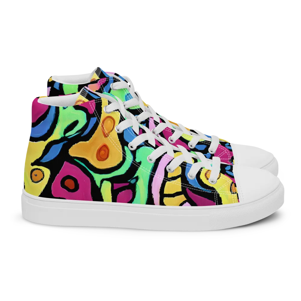 Pop Oracle on Women's High Top Canvas Shoes — Right
