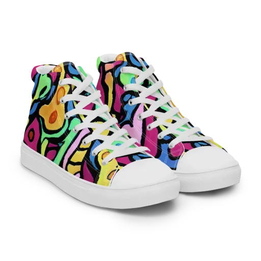 Pop Oracle on a Women's High Top Canvas Shoes