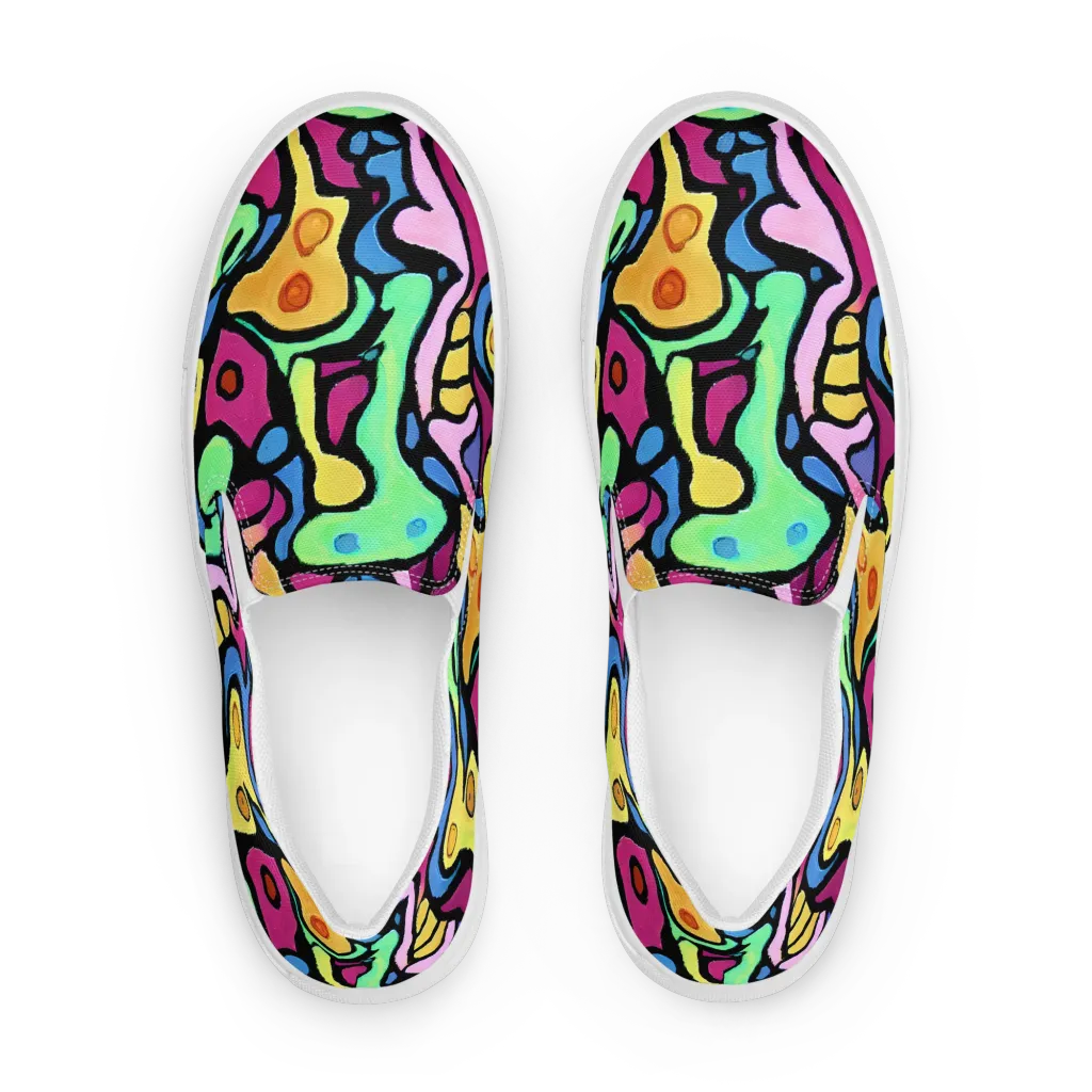 Pop Oracle on Women's Slip-On Canvas Shoes — Front
