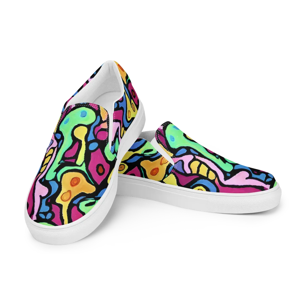 Pop Oracle on Women's Slip-On Canvas Shoes — Left Front