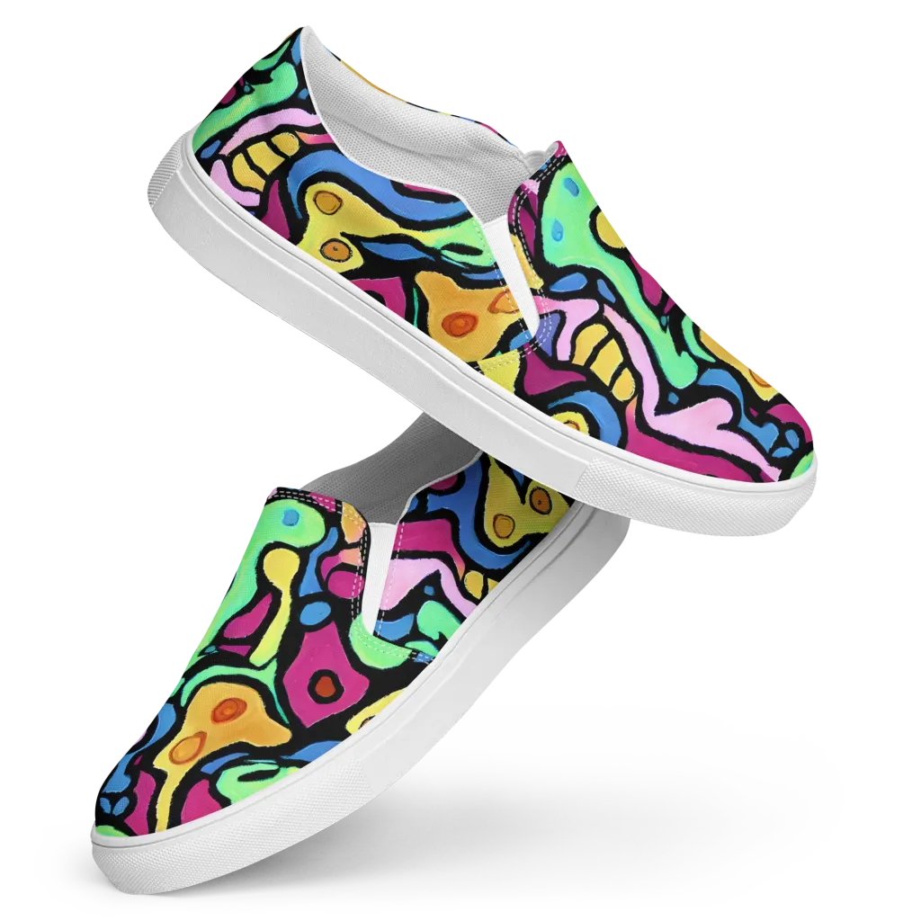Pop Oracle on Women's Slip-On Canvas Shoes — Front