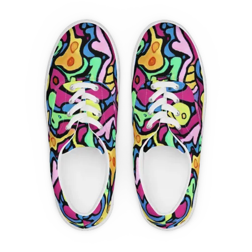 Pop Oracle on a Men's Lace-Up Canvas Shoes