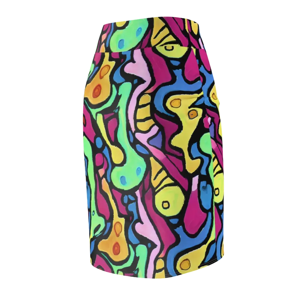 Pop Oracle on Pencil Skirt — Back Side