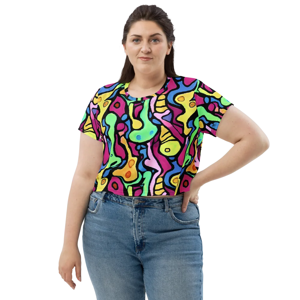 Pop Oracle on Crop Tee — Front