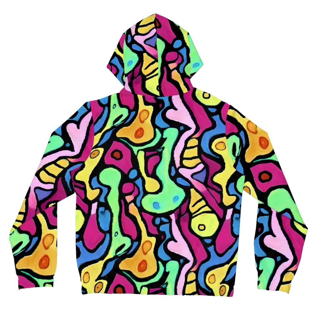 Pop Oracle on Women's Full-Zip Hoodie — Back