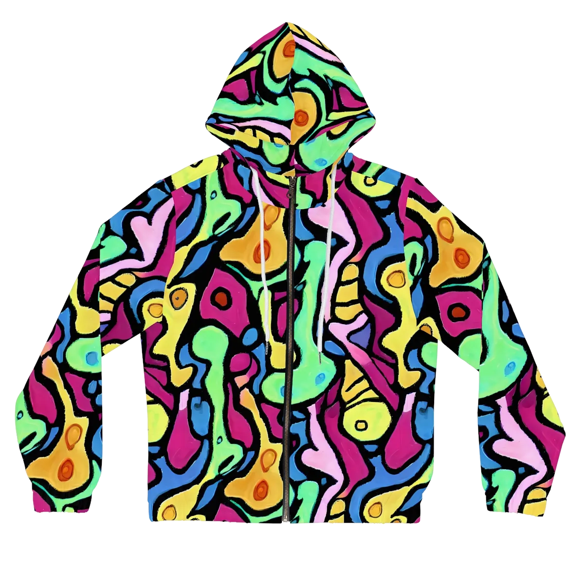 Pop Oracle on Women's Full-Zip Hoodie — Front