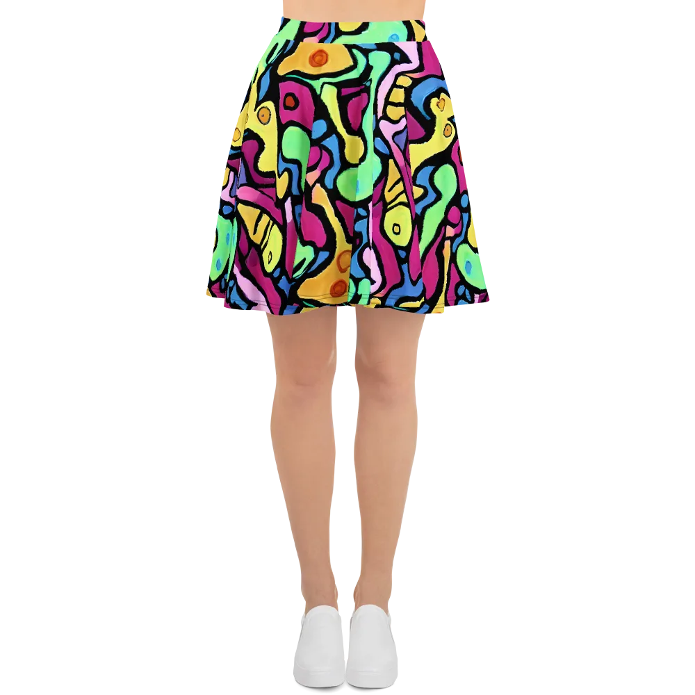 Pop Oracle on Skater Skirt — Front