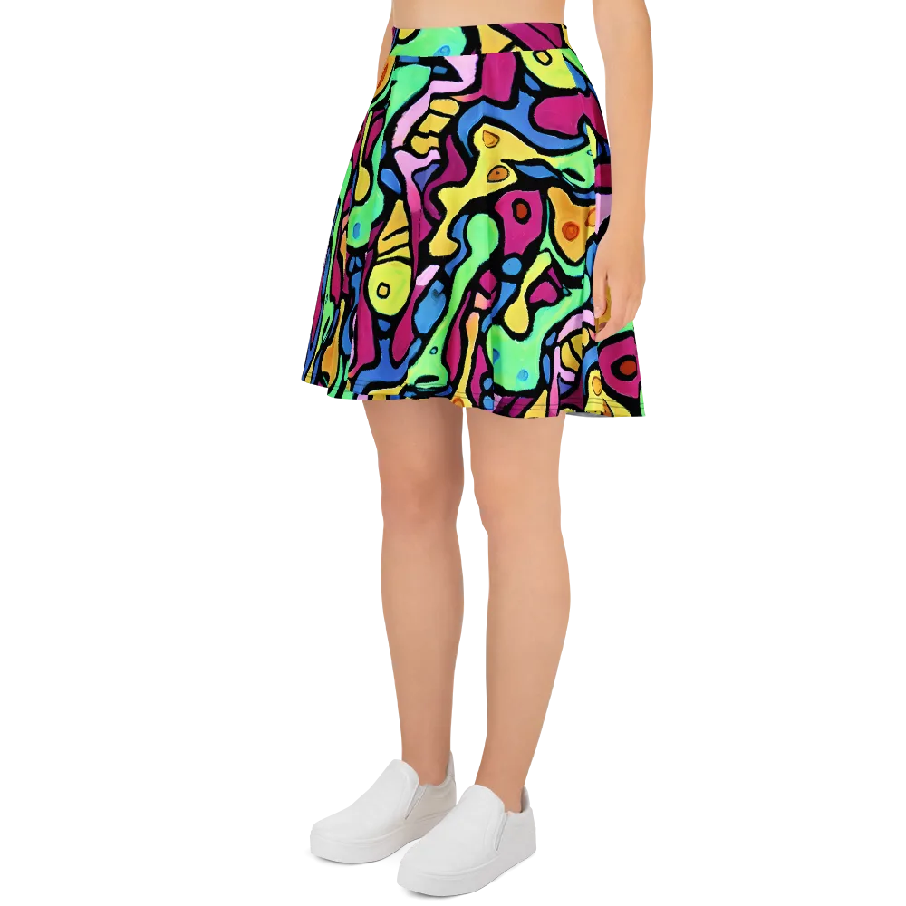 Pop Oracle on Skater Skirt — Left