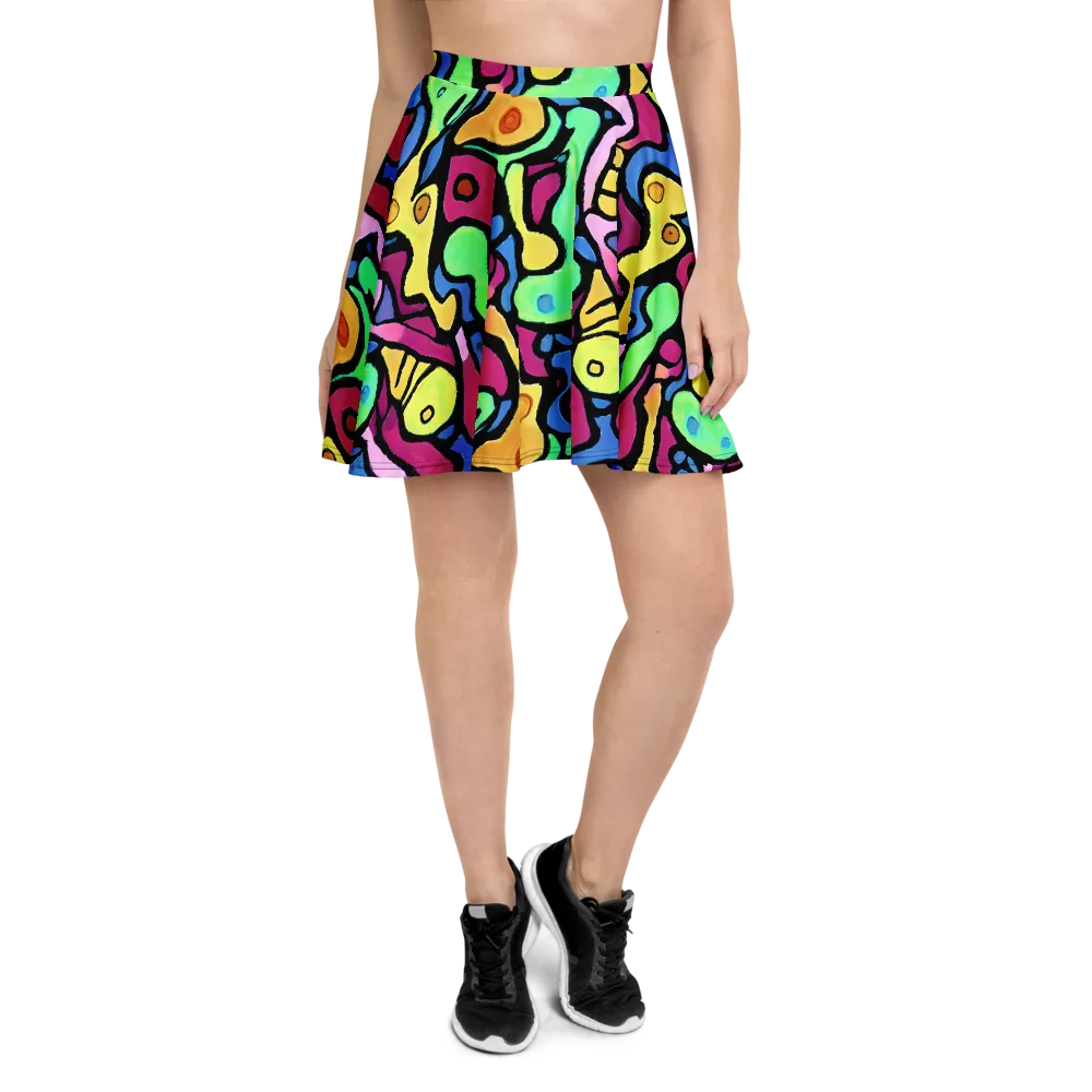 Pop Oracle on Skater Skirt — Front