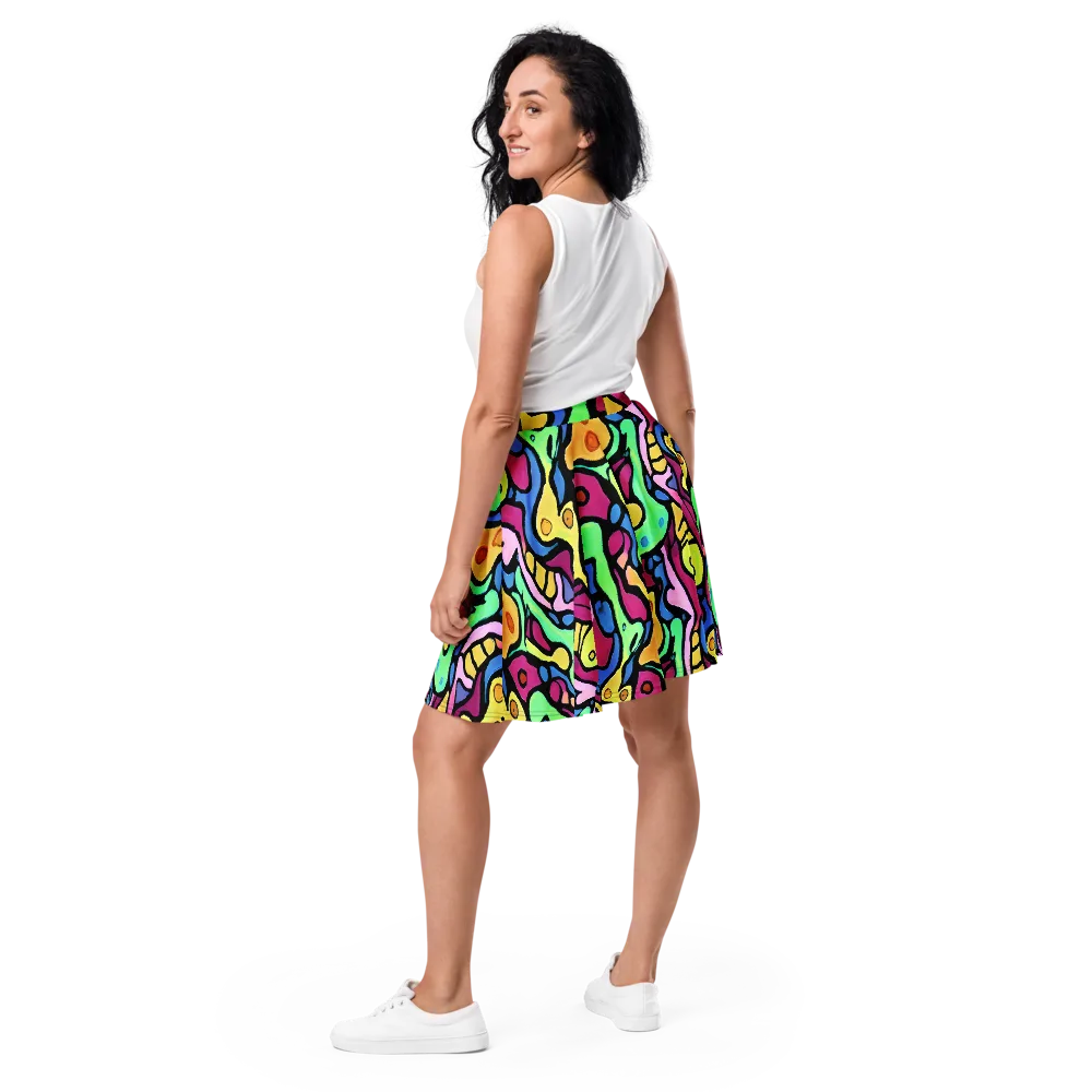 Pop Oracle on Skater Skirt — Back