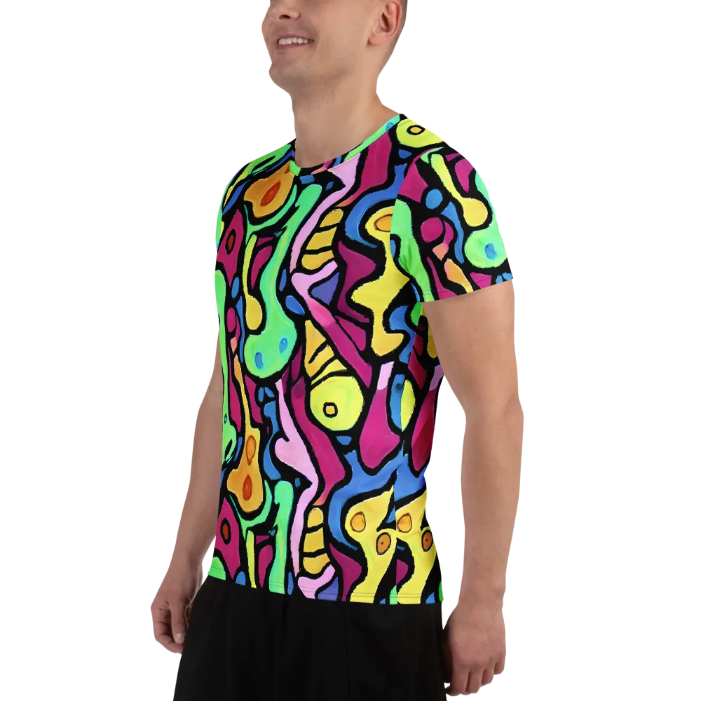Pop Oracle on Men's Athletic T-Shirt — Left