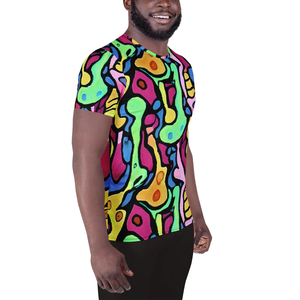Pop Oracle on Men's Athletic T-Shirt — Right