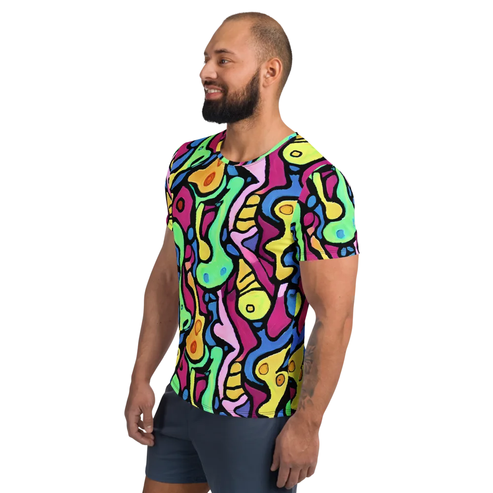 Pop Oracle on Men's Athletic T-Shirt — Left