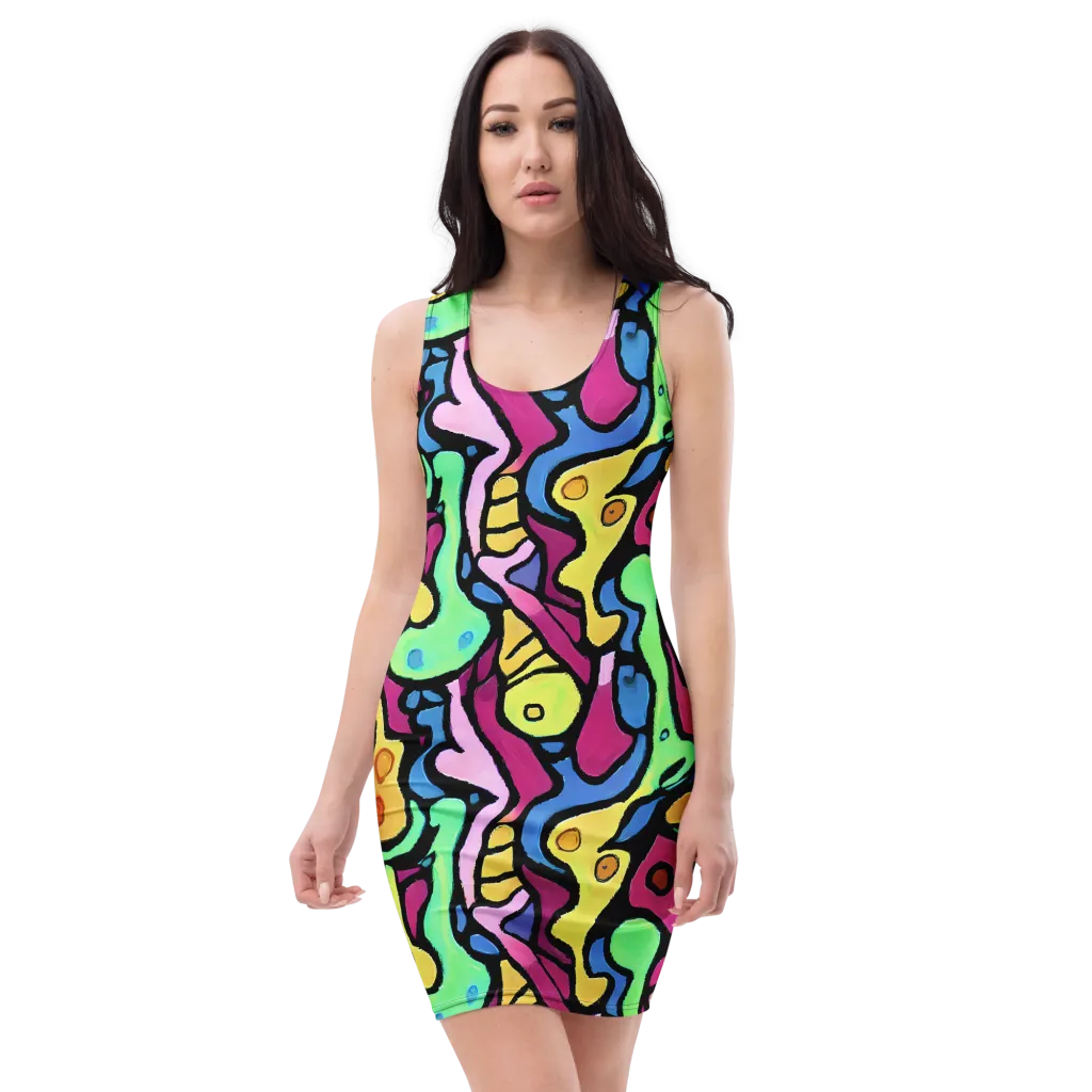 Pop Oracle on Bodycon Dress — Front