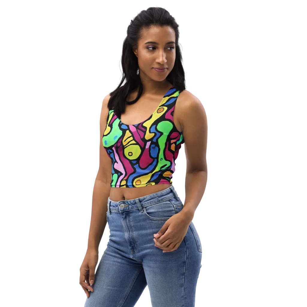 Pop Oracle on Crop Top — Left Front