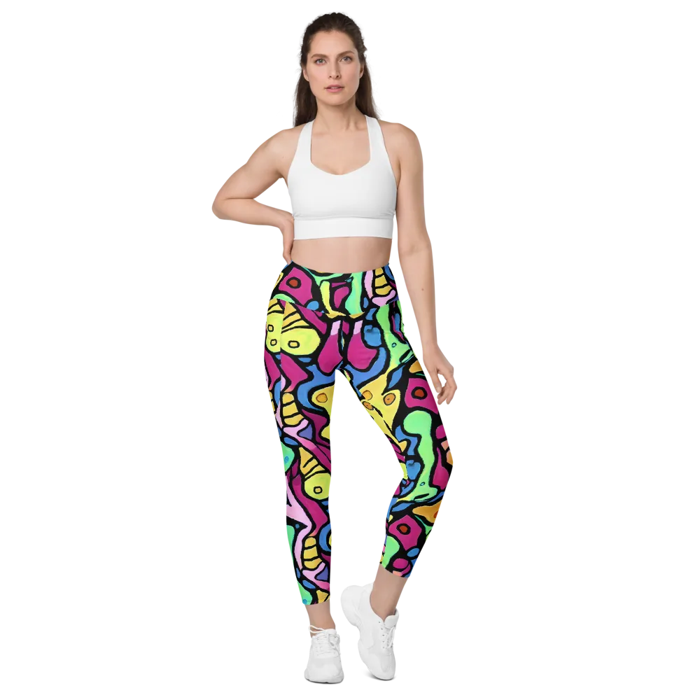 Pop Oracle on Leggings with Pockets — Front
