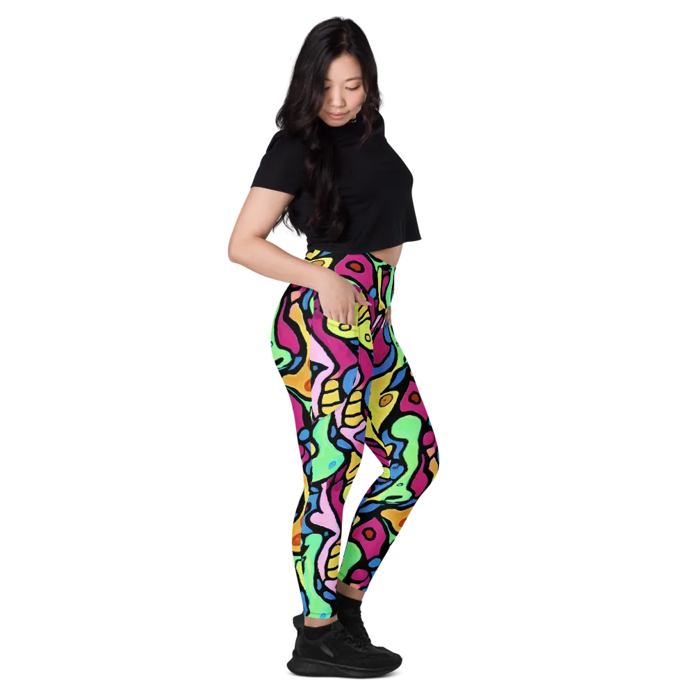 Pop Oracle on Leggings with Pockets — Right