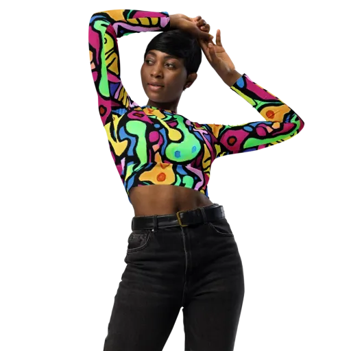Pop Oracle on a Long Sleeve Crop Top