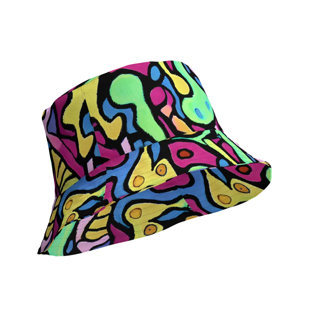 Pop Oracle on Reversible Bucket Hat — Product details Outside