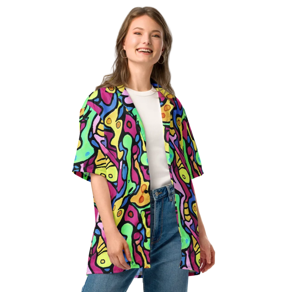 Pop Oracle on Button Shirt — Front
