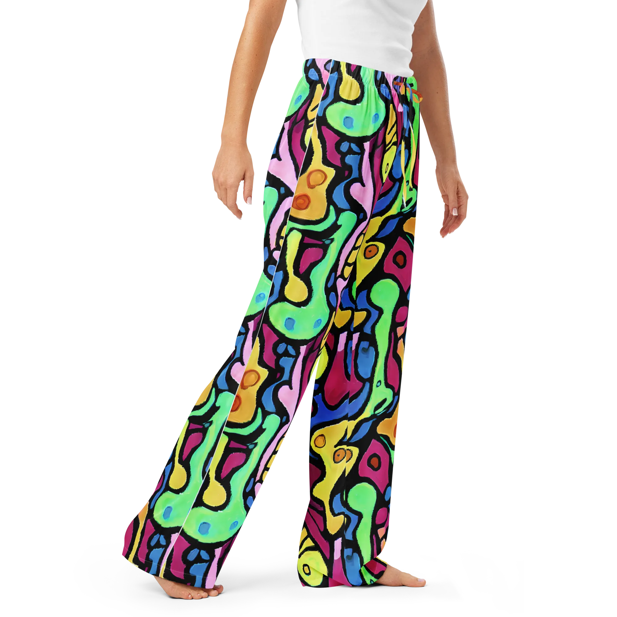 Pop Oracle on Women's Pajama Pants — Right Front