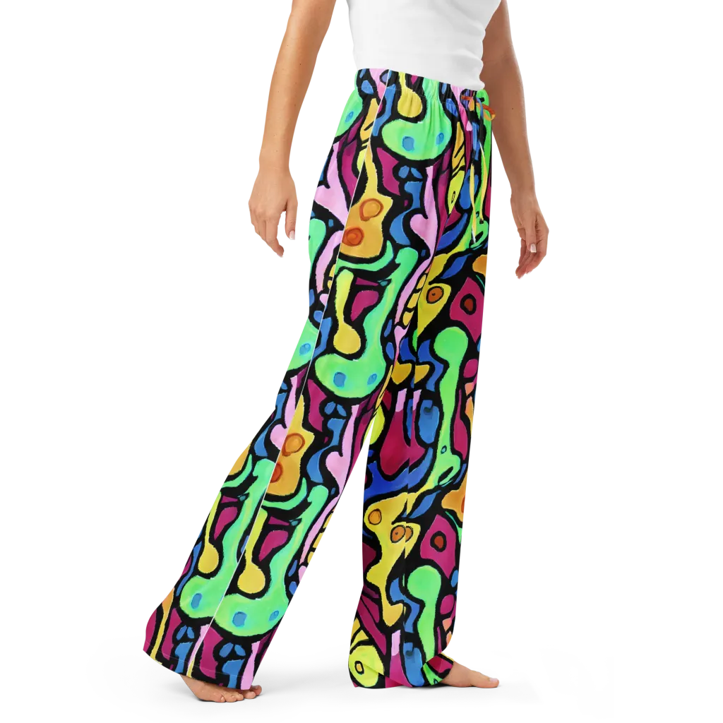 Pop Oracle on Women's Pajama Pants — Right Front