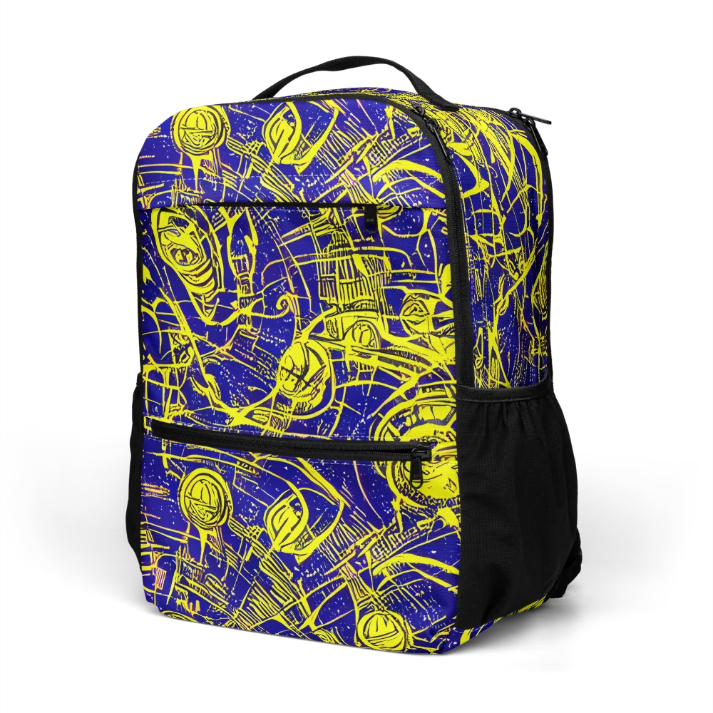Neon Astronaut on Utility Backpack — Left Front