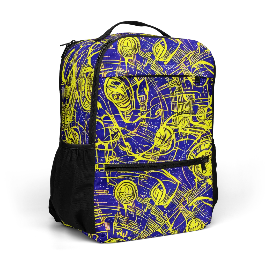 Neon Astronaut on Utility Backpack — Right Front