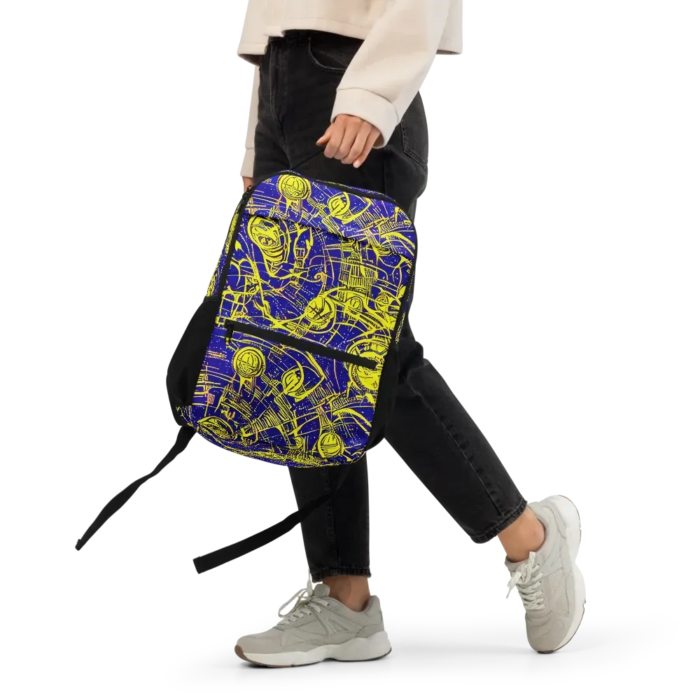 Neon Astronaut on Utility Backpack — Front