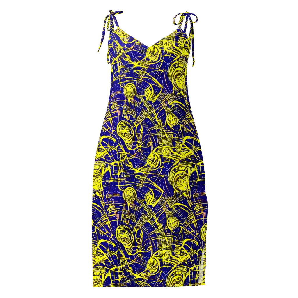 Neon Astronaut on Slip Dress — Front