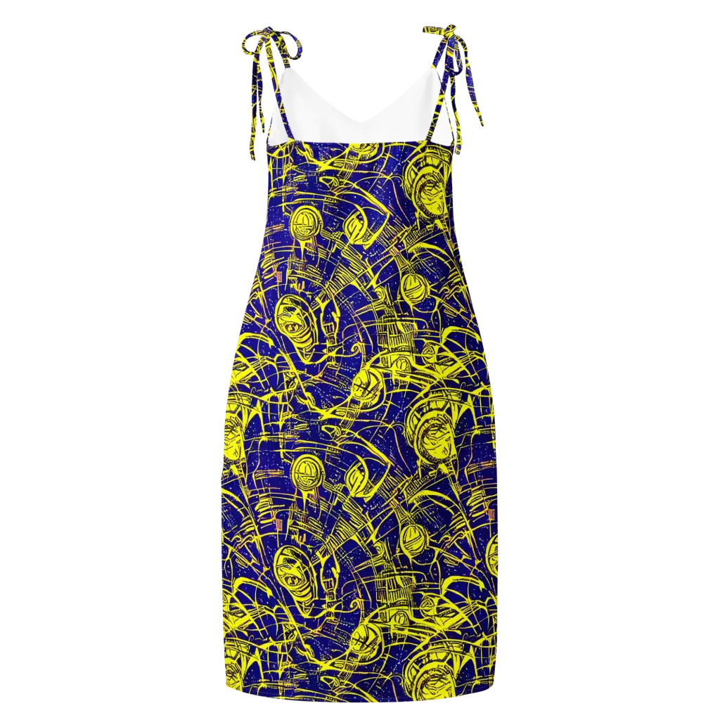Neon Astronaut on Slip Dress — Back