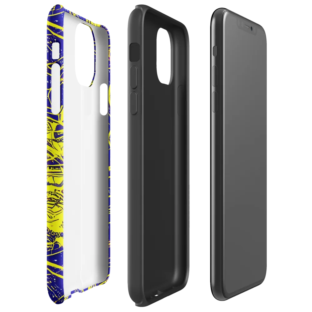 Neon Astronaut on Tough Case for iPhone® — Right