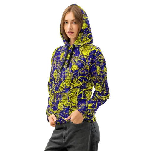 Neon Astronaut on a Cotton Hoodie