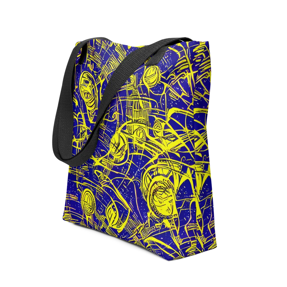 Neon Astronaut on Tote Bag — Front