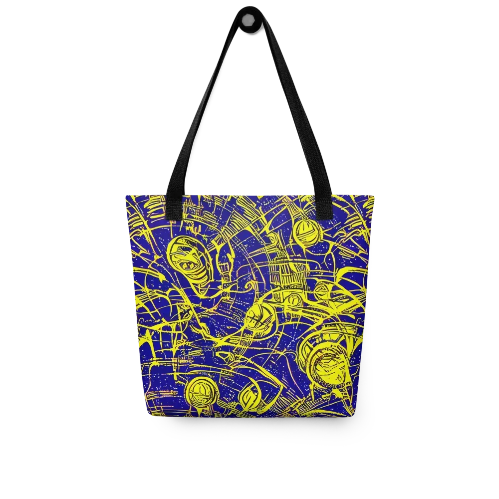 Neon Astronaut on Tote Bag — Front