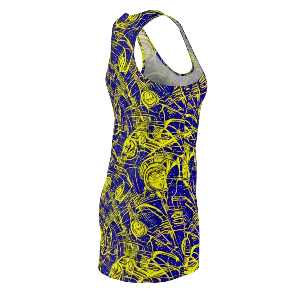 Neon Astronaut on Racerback Dress — Back Side
