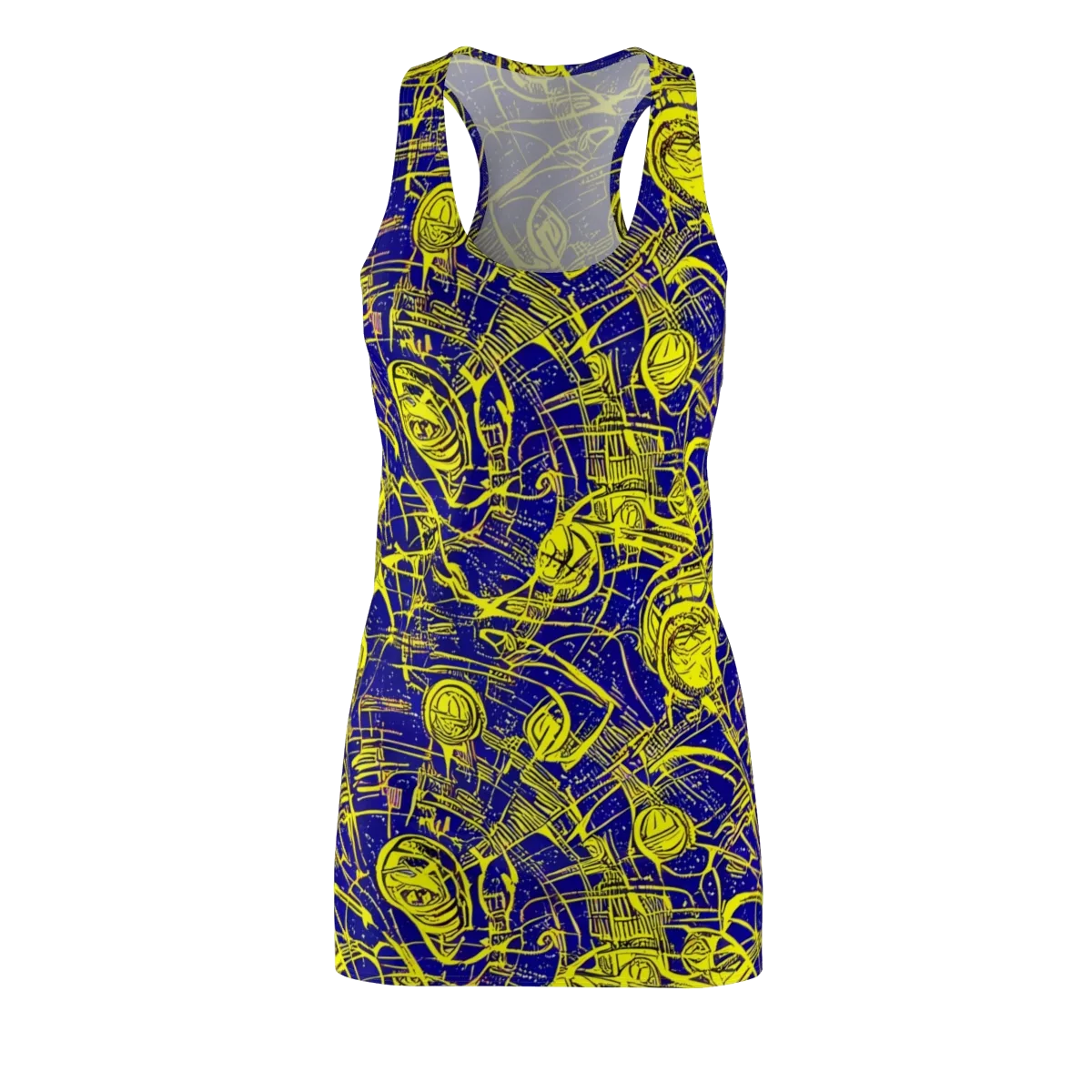 Neon Astronaut on Racerback Dress — Front