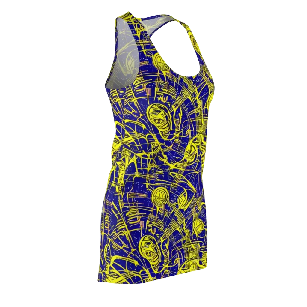 Neon Astronaut on Racerback Dress — Front Side