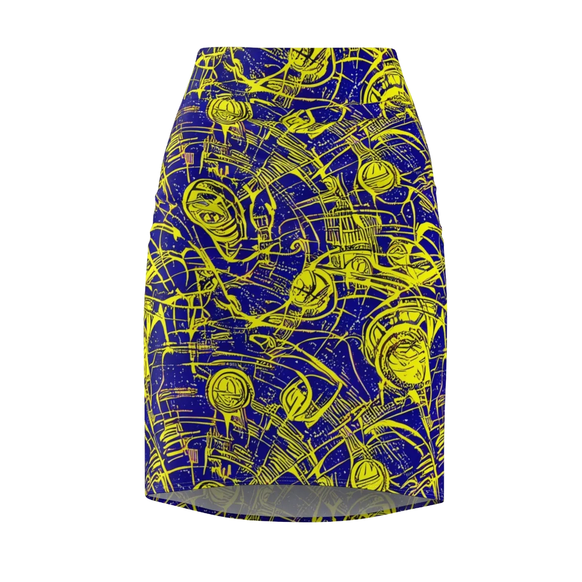 Neon Astronaut on Pencil Skirt — Front