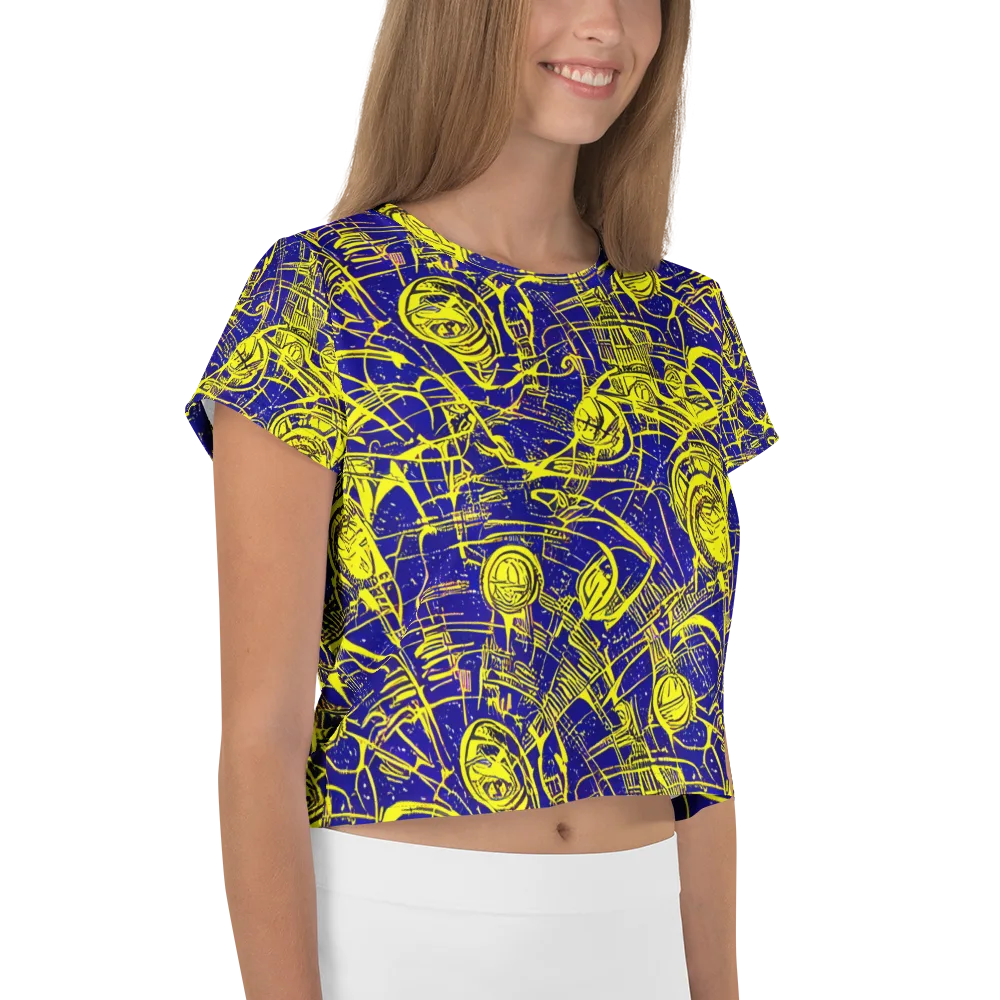 Neon Astronaut on Crop Tee — Right