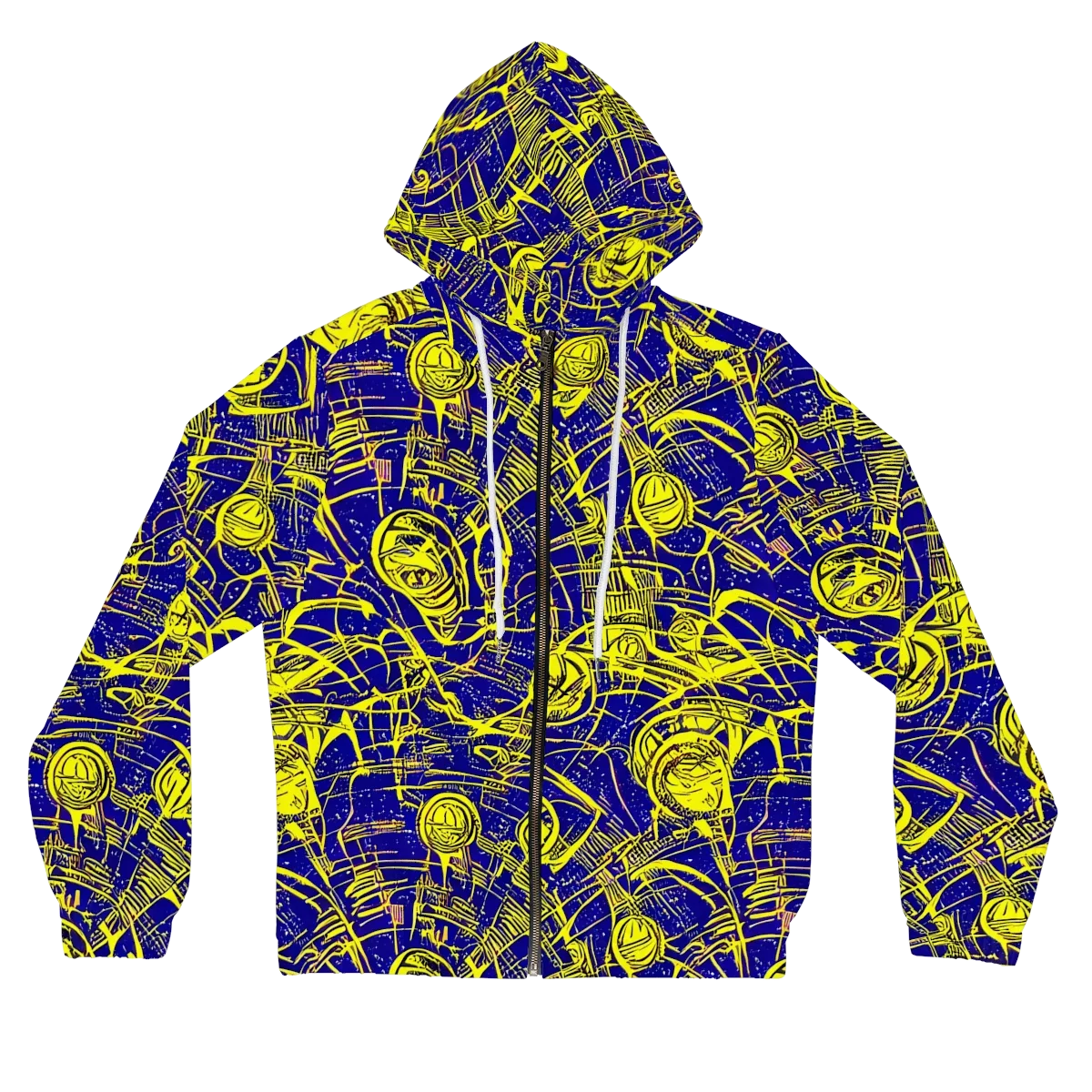 Neon Astronaut on Women's Full-Zip Hoodie — Front
