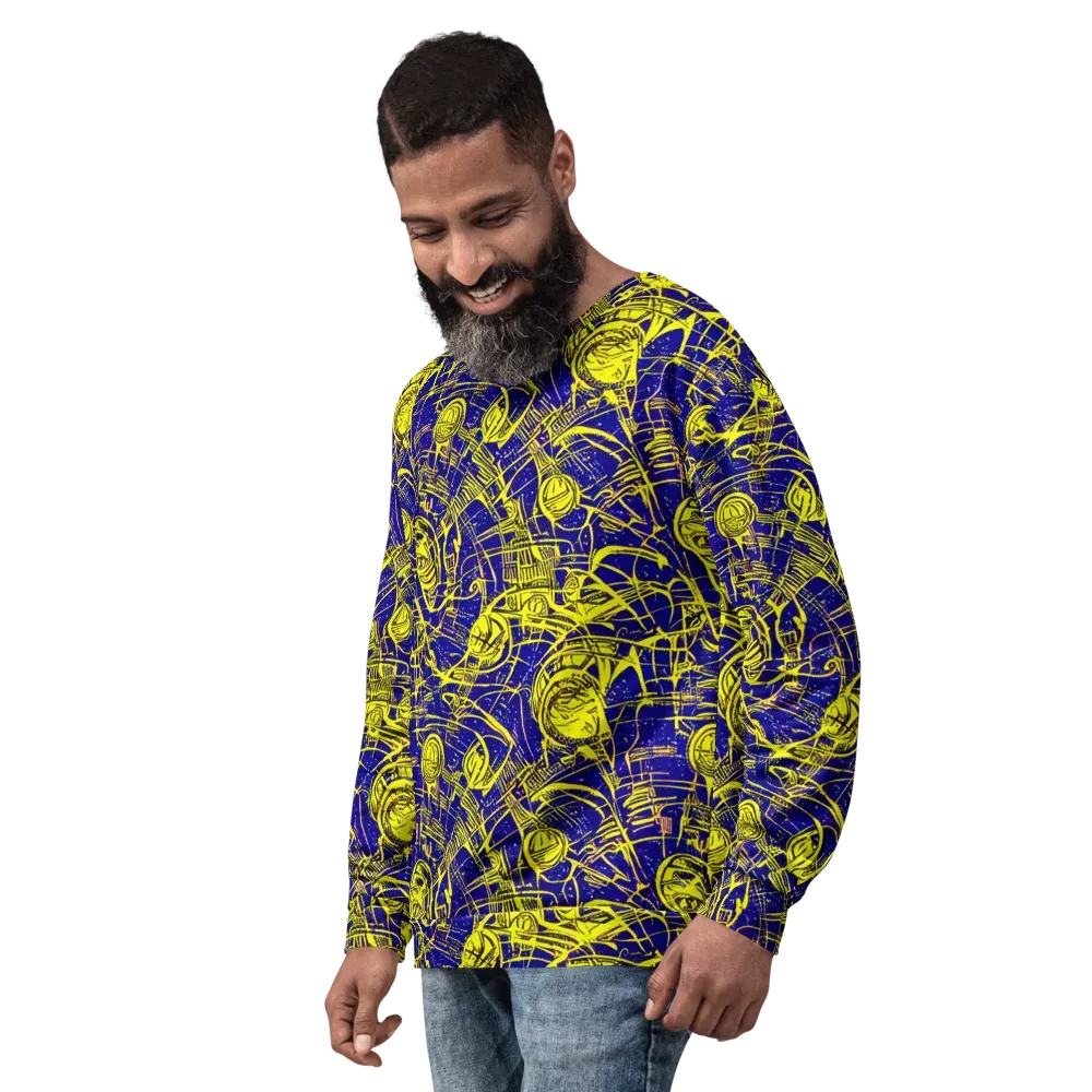 Neon Astronaut on Sweatshirt — Left Front