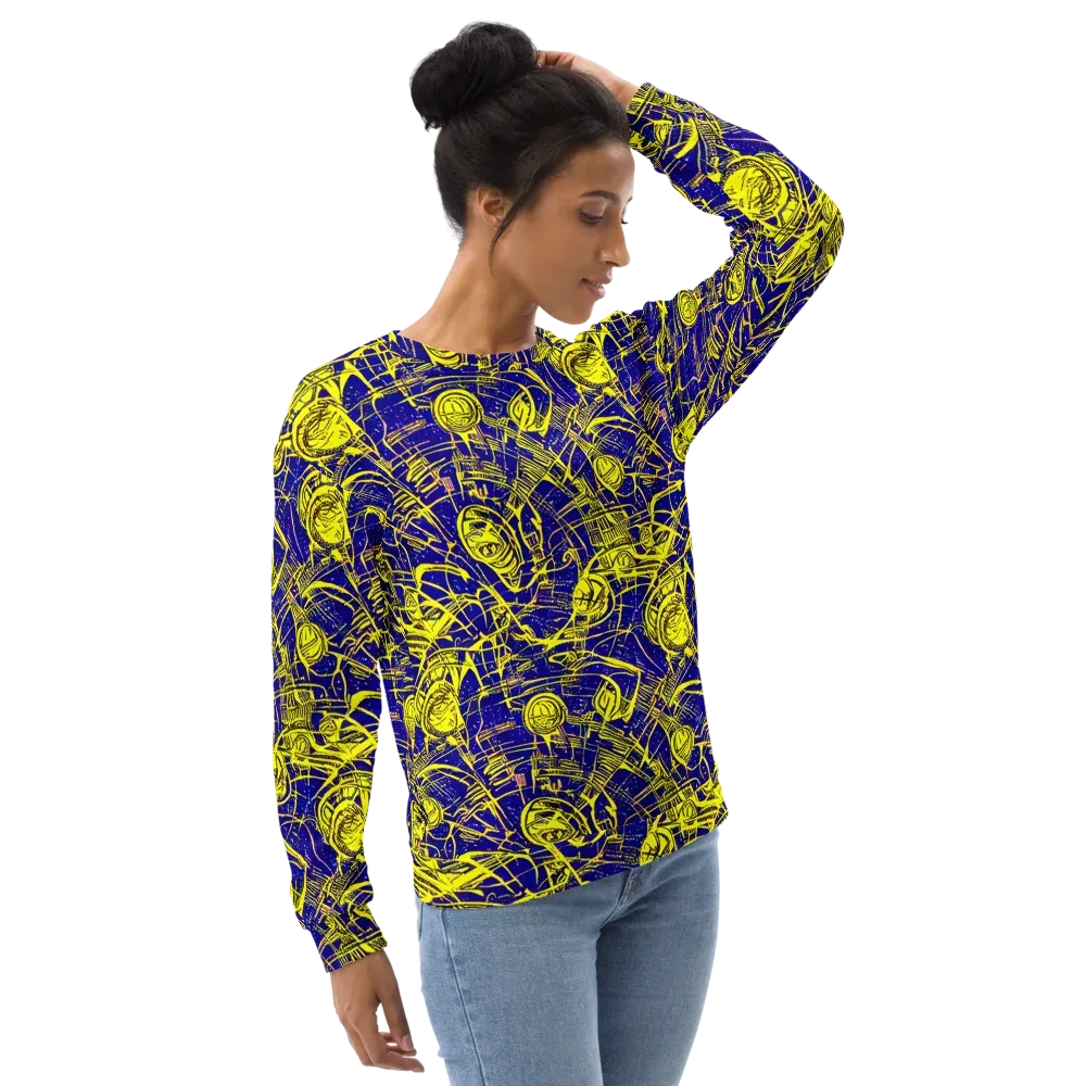 Neon Astronaut on Sweatshirt — Right Front