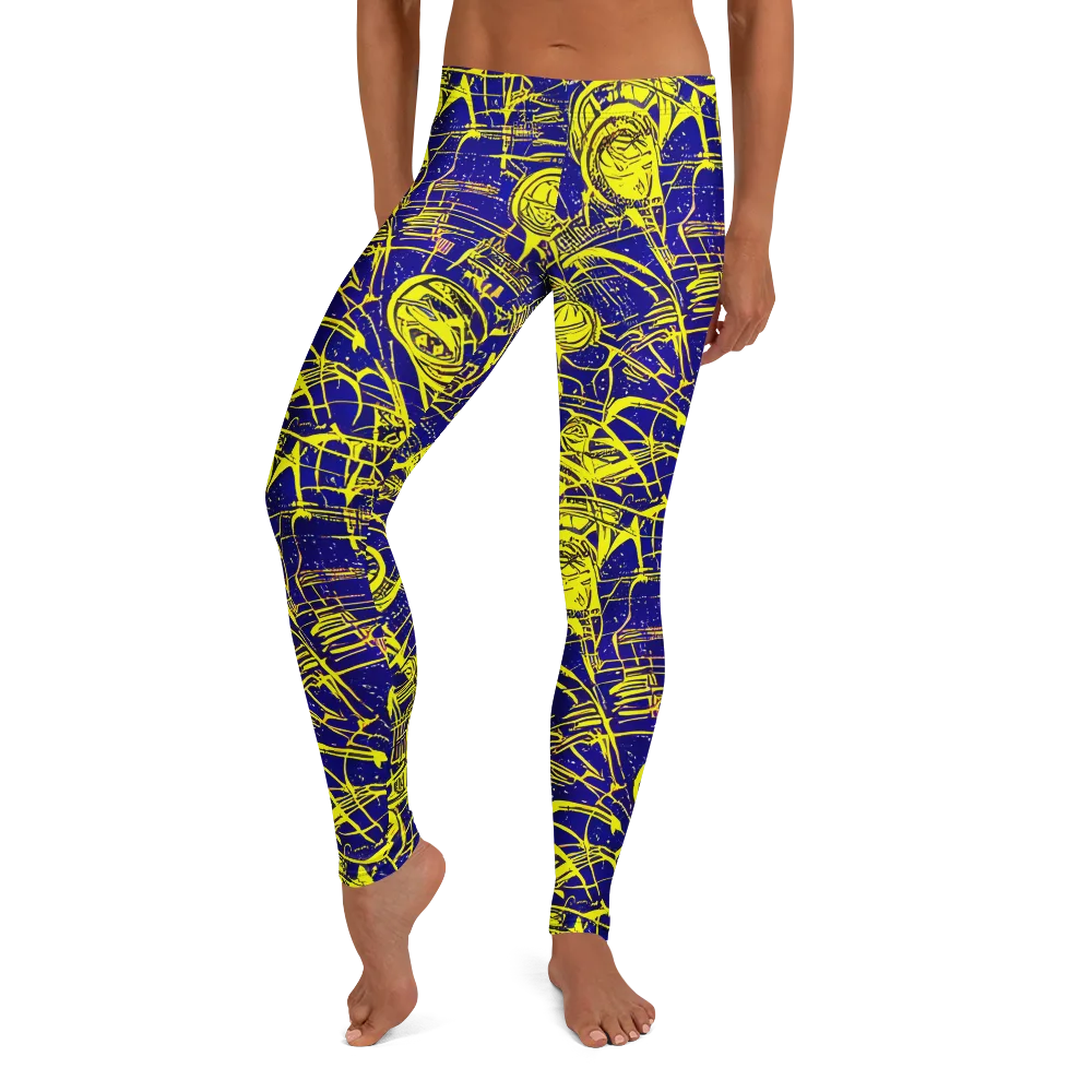Neon Astronaut on Leggings — Front